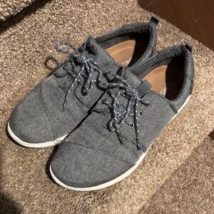 Toms Charcoal Lace-Up Sneakers